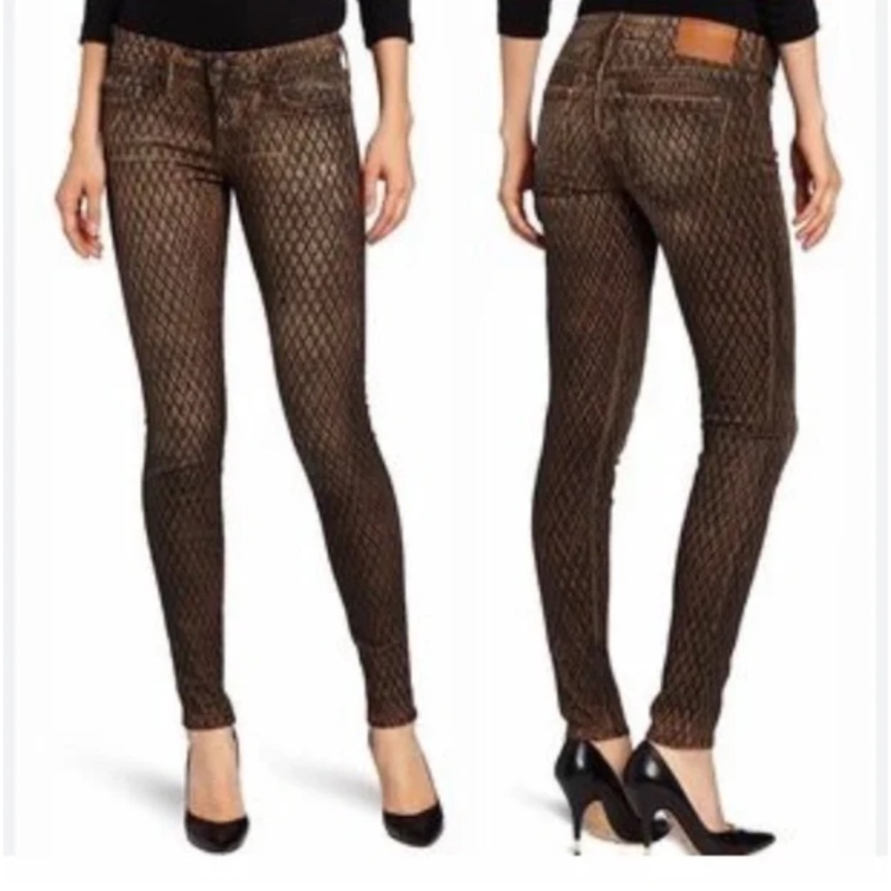 True Religion Mojave Snakeskin Skinny Jeans